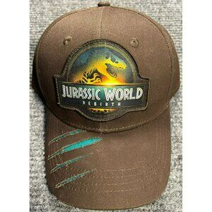 Jurassic World Rebirth Brown Promo Baseball Hat Cap Universal Not Sold In Stores